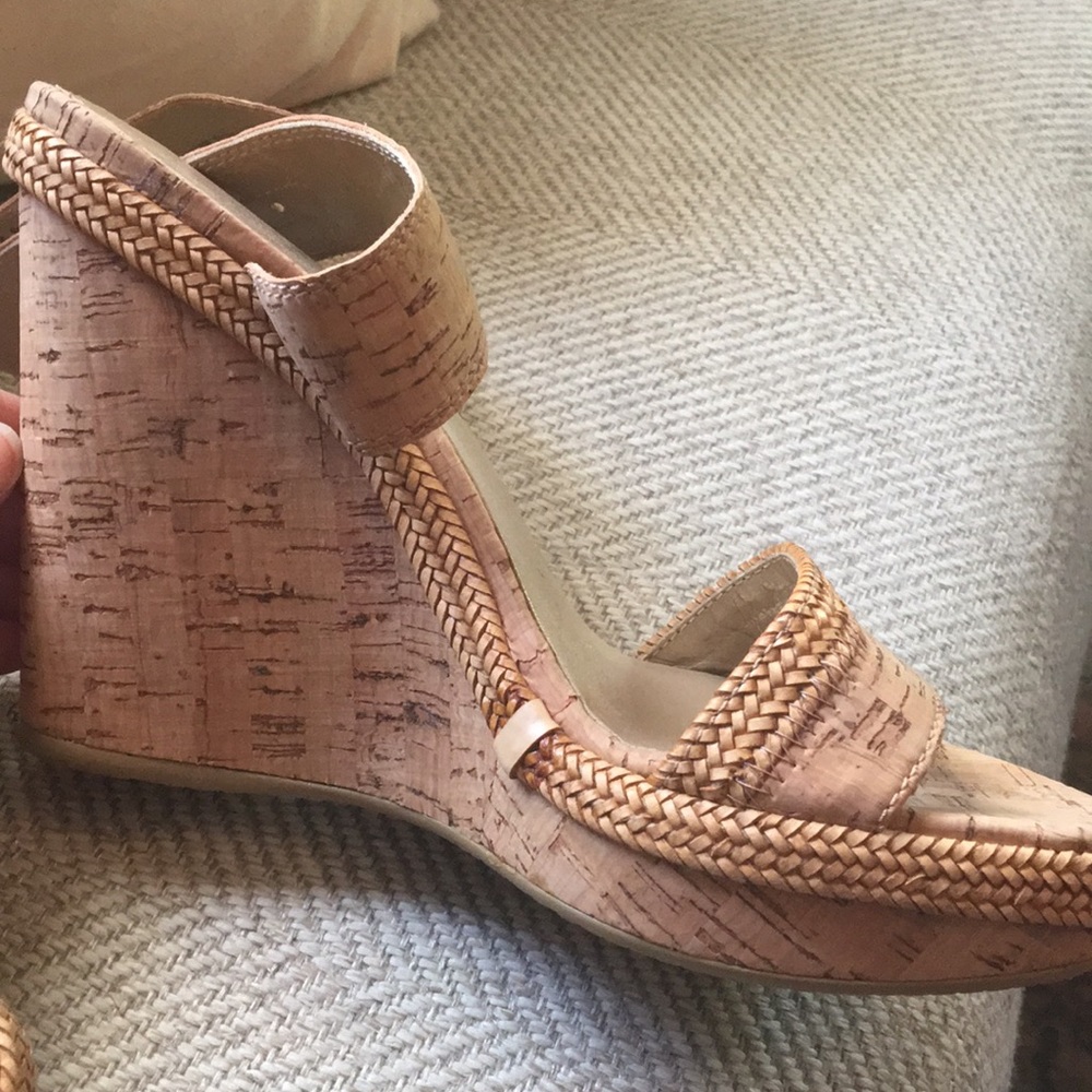 Stuart Weizman cork sandals size 6.5N - Picture 5 of 8